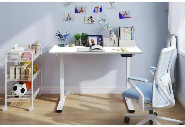 Main image of MAYEERTY Electric Standing Desk, 48"x24" Dual Motor Adjustable Height Desk,White