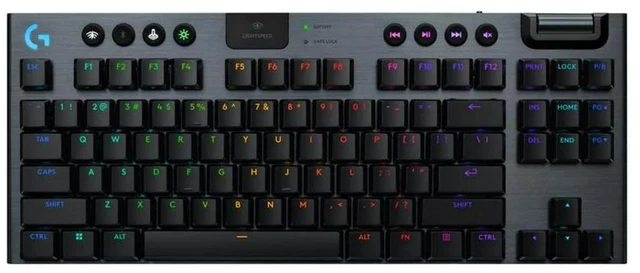 Main image of Logitech G915 X LIGHTSPEED TKL Wireless Gaming Keyboard, Black English Clicky