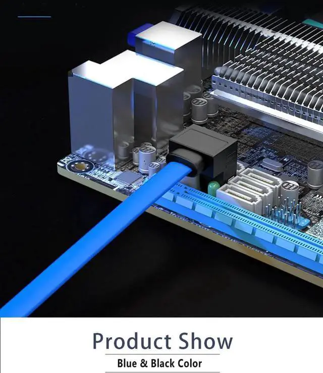 Alt view image 4 of 7 - SATA Cable III 5 Pack 6Gbps 7pin Female to 90 Degree Right-Angle Data Cable with Locking Latch Compatible for SATA SSD, HDD, CD Driver, CD Writer, 20 Inch Blue