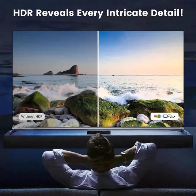 Alt view image 6 of 7 - 4K HDMI Switch 7x1, 4K@60Hz 7 in 1 Out HDMI Switcher Selector with IR Remote Control, Supports HDCP 2.2 4K@60Hz UltraHD HDR10 3D HD1080P Dolby DST, HDMI Splitter for PS4 Xbox Fire Stick