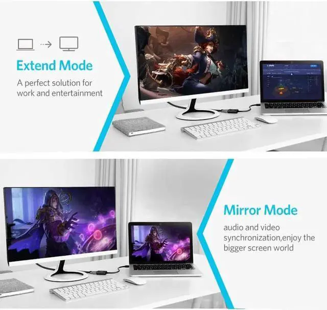 Alt view image 4 of 7 - DIXSG 2 Pack Mini DisplayPort to HDMI Adaptor,Mini DP(Thunderbolt Compatible) to HDMI 4Kx2K Converter Gold-Plated Cord for MacBook Pro, MacBook Air, Mac Mini, Microsoft Surface Pro 3/4