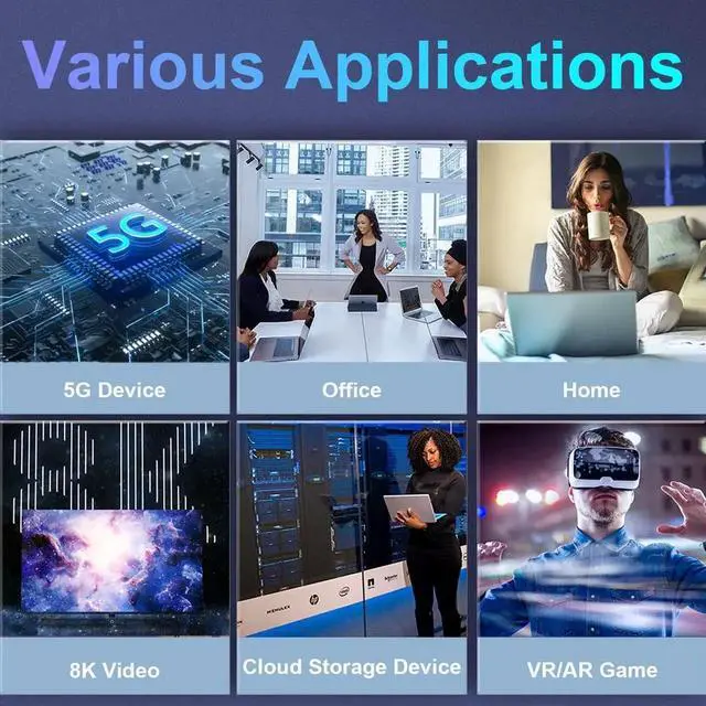 Alt view image 7 of 7 - Cat 8 Ethernet Cable 10ft (2 Pack), Outdoor&Indoor, High Speed 26AWG Internet Cable 40Gbps 2000Mhz, Shielded Direct Burial RJ45 Network Cable,Weatherproof&UV Resistant Cable for Gaming/Router/Modem