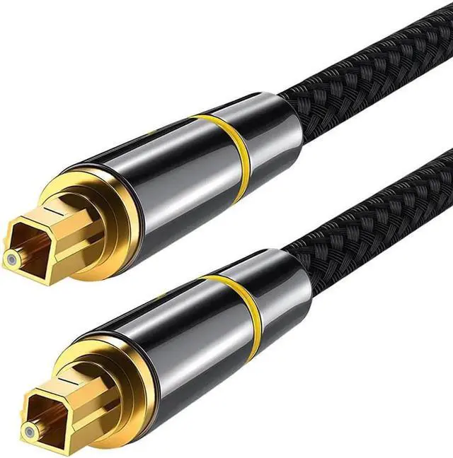 Main image of DIXSG  Digital Optical Audio Toslink Cable , [24K Gold-Plated, Ultra-Durable] Fiber Optic Cable Male to Male Cord Compatible with Sound Bar, TV, PS4, Xbox, Home Theater, Samsung, 3.3 ft.