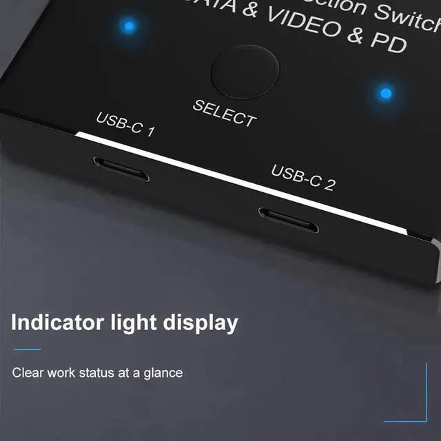 Alt view image 3 of 7 - DIXSG USB-C USB3.1 Type-C 8K Switch Bi-Direction 8K@30Hz 4K@120Hz Power Delivery 100w 10Gbps Data Transfer Multi-Function Splitter Converter (8K)