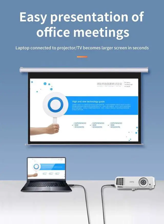 Alt view image 5 of 7 - DIXSG [6ft] 4K@60Hz 1080P DP to HDMI HD Cable Converter Cable Adapter For Laptop PC TV Box Monitor Display Port DisplayPort to HDMI Video Cable