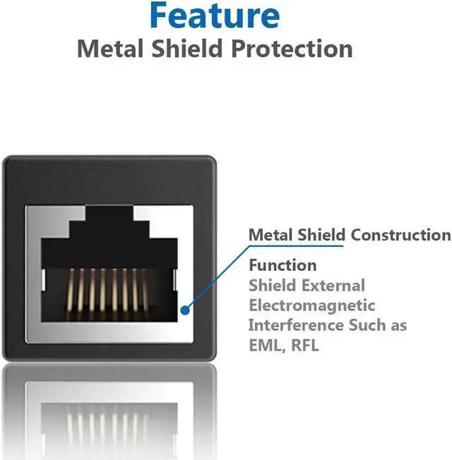 Alt view image 4 of 7 - DIXSG (5Pack, Black) RJ45 Coupler Female to Female Ethernet Coupler in-Line Coupler for Cat7 Cat6 Cat5 Cat5e Ethernet Cable Extender Adapter