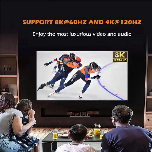 Alt view image 6 of 7 - DIXSG HDMI 2.1 Switch, 8K Bi-Directional HDMI Switcher Splitter Supports 8K@60Hz, 4K@120Hz, 1080P@240Hz Compatible with PS4/PS5 Projectors Monitor Blu-Ray Player Xbox etc