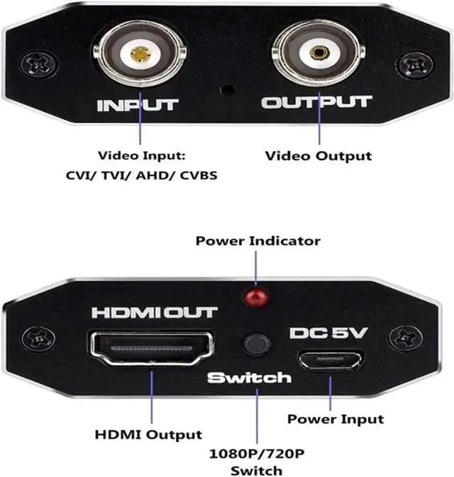 Alt view image 3 of 7 - DIXSG TVI/CVI/AHD to HDMI Converter,Full HD 4K 720P/ 1080P/ 3MP/ 4MP/ 5MP/ 8MP BNC to HDMI Video Adapter for Monitor HDTV DVRs