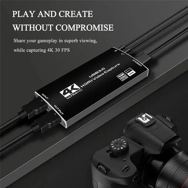 Alt view image 5 of 7 - DIXSG Upgraded USB3.0 HDMI 4K 60Hz Video Capture,HDMI to USB3.0, 4K@30fps 1080p60fps Video Capture Card Dongle Game Streaming Live Stream Broadcast Support HDR, EDID, HDCP2.2 with MIC&Audio