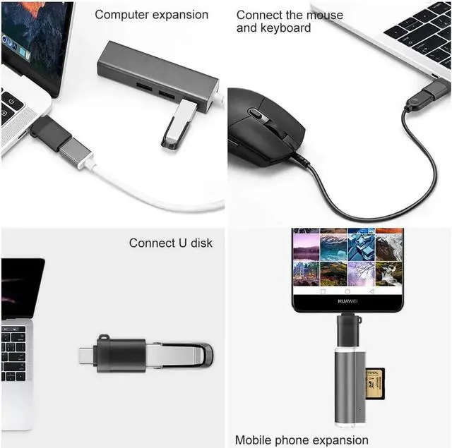 Alt view image 7 of 7 - DIXSG USB C Adapter 3Pack,USB C to USB Adapter,USB A to C Adapter, USB-C Male to USB 3.0 Female Adapter for MacBook Pro 2022/2021 iPad Pro 2020,Samsung Notebook 9,Microsoft Surface,Dell XPS etc