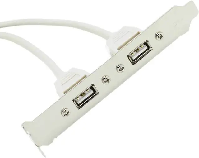 Alt view image 2 of 3 - USB Expansion Cable 2-Port USB Baffle PC Motherboard Line USB Rear Baffle Computer Chassis USB Baffle Line Wire Data Cable