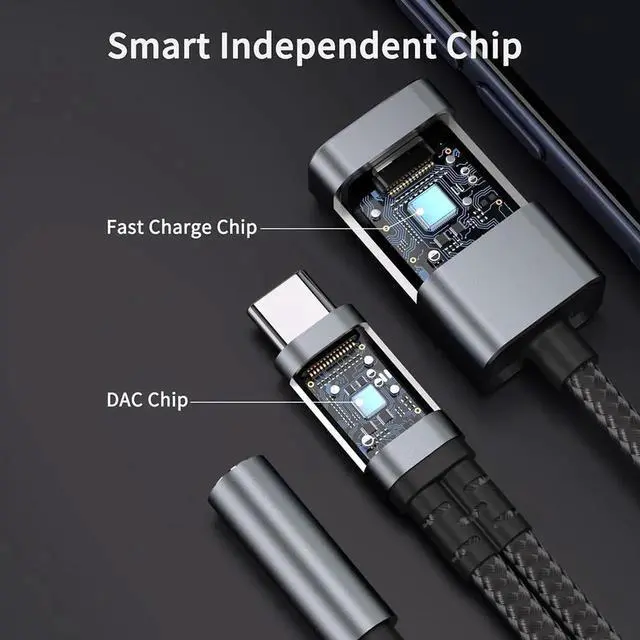 Alt view image 4 of 6 - USB C to 3.5mm Audio Adapter with Charger, 3 in 1 USB C Headphone Adapter with PD 27W & Lightning 10W Charging Dongle Compatible with i-Phone 15/15Pro, Galaxy S24 Ultra/S23/S22/S21, Pixel 8/7/6