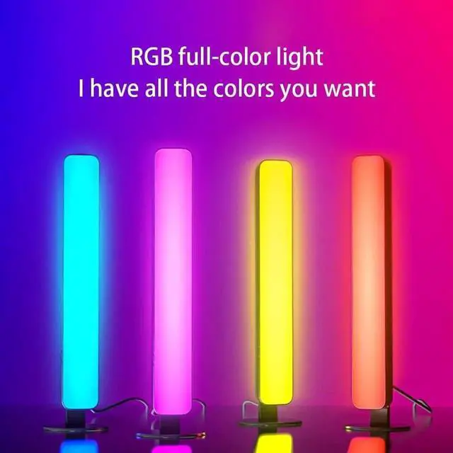 Alt view image 3 of 7 - Smart LED Light Bar, RGB Smart LED Lamp with Multiple Lighting Effects, LED TV Backlight, Mood Light, Gaming Lights, Ambient Lighting, Smart Flow Light Bar for PC, TV, Room (with 24 keys Remote)