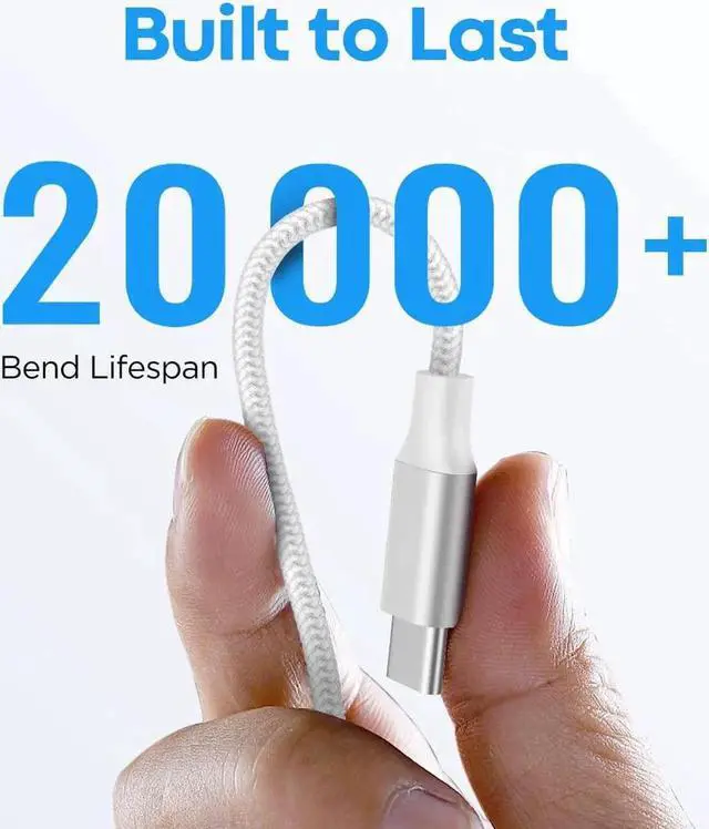 Alt view image 6 of 7 - USB A to USB C Cable Fast Charge Cable, [2-Pack / 6.6ft] USB A to USB Type C Nylon-Braided Charger Cord for S-a-m-s-u-n-g Galaxy S23 S22 S21 S20, Z Fold 4 3/Flip 4 3 5G, Note 20 10 9, Mo-to G etc.