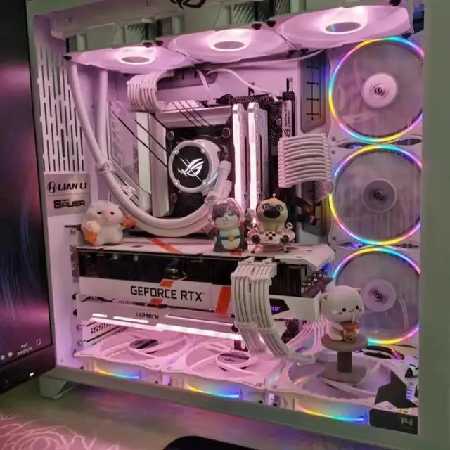 Alt view image 5 of 5 - DIXSG PSU Cable Extension Kit 30CM Length with Combs,1x24Pin/2x8Pin(4+4) EPS/3x8Pin(6P+2P) PCI-E/PC Sleeved for ATX Power Supply,White, All-White