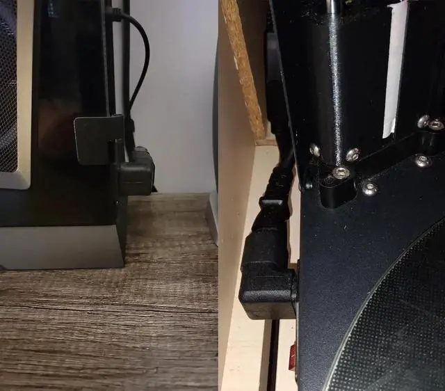 Alt view image 4 of 7 - DIXSG 0 Degree C13 to C14 AC Powe Adapter, IEC C13 Female to IEC C14 Male PDU 3 Pin Power Socket Extension Converter for Computer LED HDTV Monitor Etc. (2 Pack) (UP Angled)