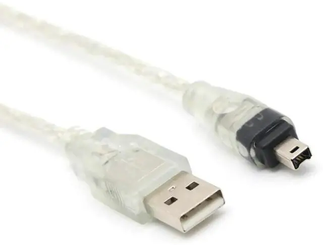 Alt view image 3 of 3 - DIXSG 6ft 1.8m USB to Firewire IEEE 1394 4 Pin iLink Adapter Data Cable