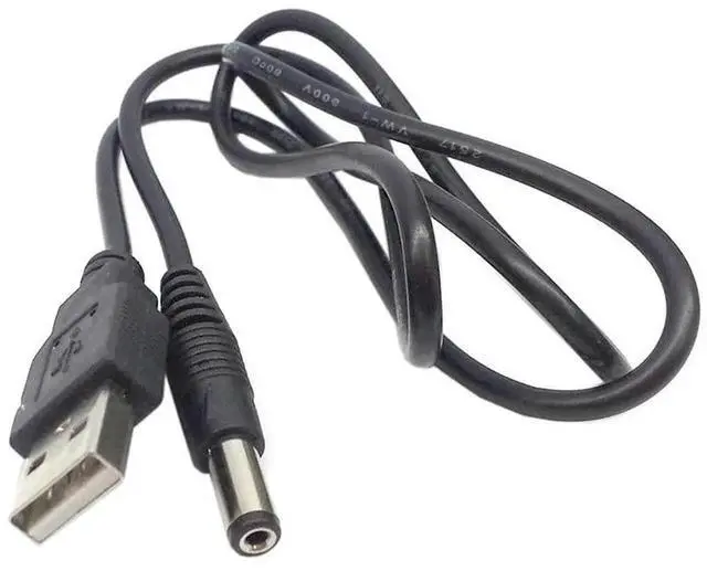 Alt view image 4 of 6 - DIXSG USB 2.0 A Type Male to 5.5 x 2.5mm DC 5V Power Plug Barrel Connector Charge Cable 3ft