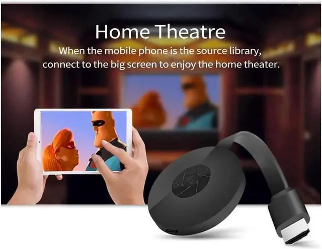 Alt view image 6 of 6 - DIXSG G2 2.4G wireless WiFi display adapter, 1080 wireless HDMI display receiver DLNA Airplay Miracast iOS Android Windows