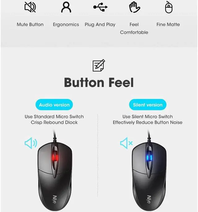 Alt view image 2 of 6 - USB Mouse, Computer Mouse Wired for Office and Home, 1200 DPI Optical Mouse, Ergonomic Shape Gaming Mice for Laptop Office Notebook PC Gamer Gaming Accessories