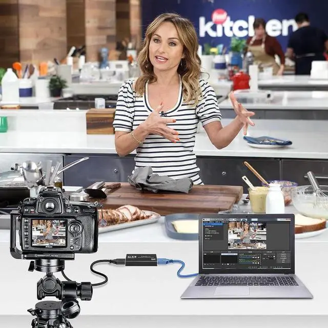 Alt view image 4 of 6 - DIXSG 4K 1080P 60FPS Audio Video Capture Card, USB 3.0 HDMI Video Capture Device,with Mic & 4K HDMI Loop-Out, Full HD 1080P 60fps for Game Recording, Live Streaming Broadcasting