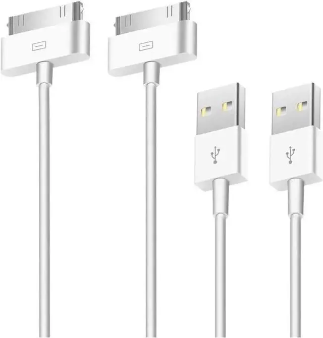 Main image of DIXSG 2pcs 3.3 Feet 30 Pin USB Sync Charging Cable Cord Replacement for Old Apple iPhone 4/4S 3G/3GS iPad 1/2/3 iPod Nano/iPod Touch