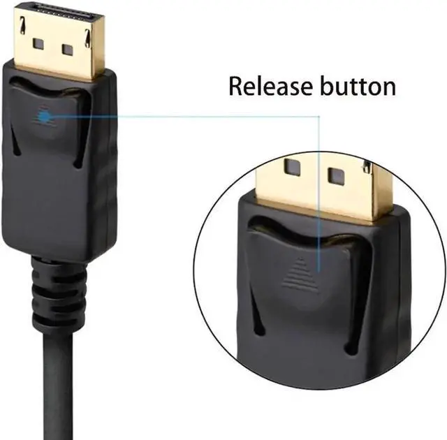 Alt view image 2 of 5 - DIXSG DP to DP 4K high-definition cable Displayport cable male to male computer connection cable DP to DP cable high-definition cable(3.3 ft)