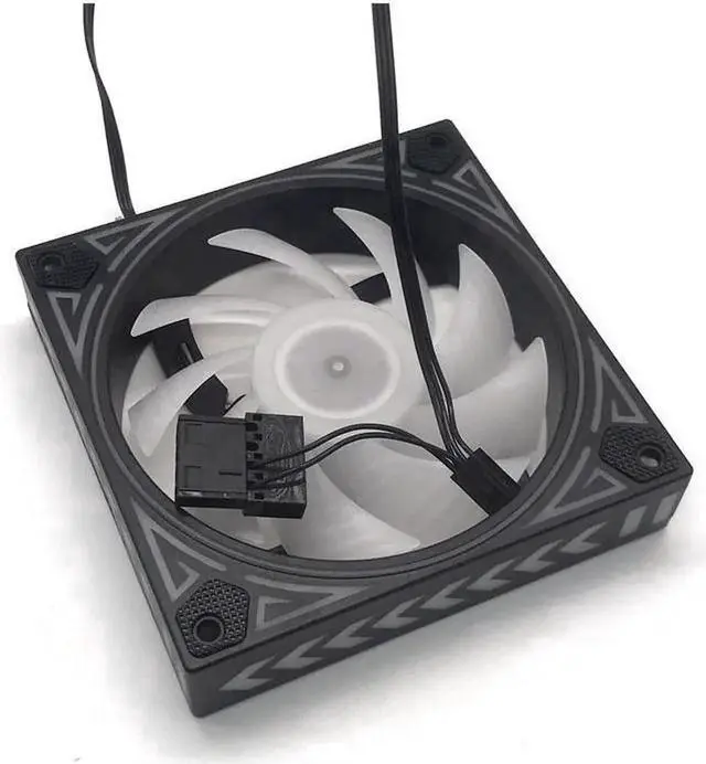 Alt view image 3 of 4 - DIXSG 120mm fan rainbow iridescence 12cm LED fan 3+4pin Diamond Light Chassis Fan Mute Color Cooling Fan 12V for pc computer gaming cooling fans