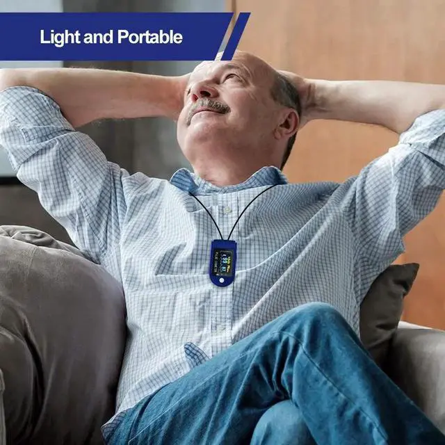 Alt view image 4 of 7 - DIXSG Pulse Oximeter Fingertip, Blood Oxygen Saturation Monitor Fingertip, Portable Blood Oxygen Meter Finger Oximeter Finger with Pulse, O2 Monitor Finger for Oxygen