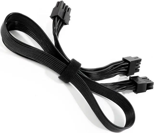 Alt view image 2 of 4 - DIXSG PSU CPU 8 Pin to Dual 8 and (4+4) Pin EPS Cable Male to Male CPU Power Cable for Seasonic Focus Prime ROG Thor Strix Modular Power Supply (70cm+15cm)