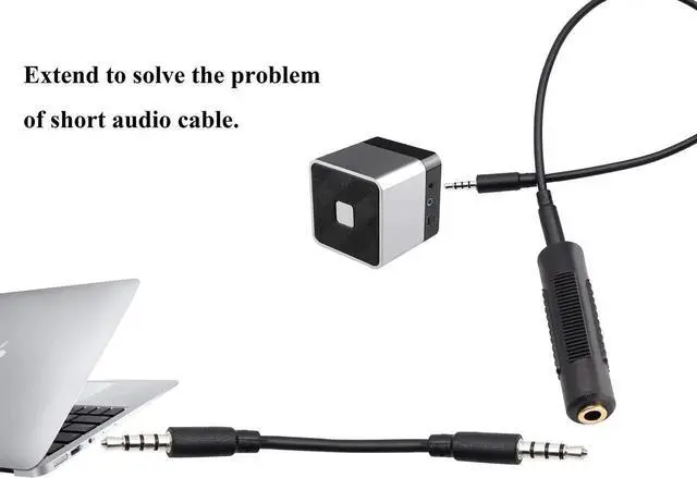 Alt view image 2 of 7 - DIXSG 3.5mm Headphone Adapter, 4 Poles 1/8'' Female to Female Aux TRRS Stereo Audio Connector for Earphone, Headset, Smartphone, Laptop, Tablets, MP3 Player (2Pack)