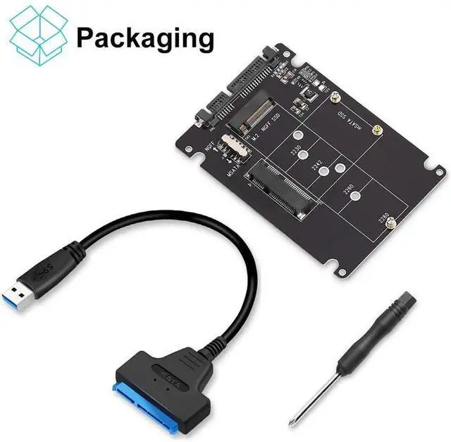 Main image of DIXSG M.2 or mSATA to SATA 3.0 Adapter 2-in-1 NGFF to mSATA Converter Reader Card with SATA Cable Converter as Portable Flash Drive External 2.5 inch Hard Drive,Support Full SATA or NGFF B/B+M Key SSD