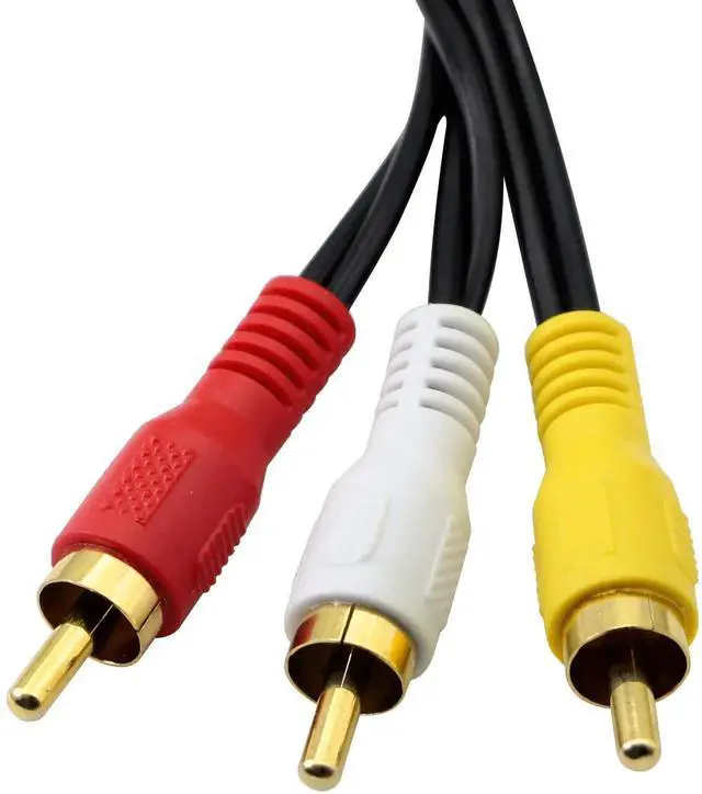 Alt view image 7 of 7 - DIXSG 3 RCA Male to 6 RCA Female Audio Video Splitter Cable Composite Extension AV Adapter for TV,DVD,Set-Top Box,Etc.-1FT.