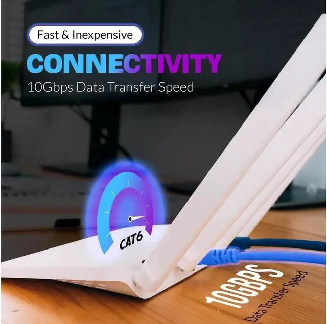 Alt view image 5 of 6 - DIXSG Cat6 Ethernet Cable - 10 ft - Black - Patch Cable - 10 Pack - Network Cable - Ethernet Cord - Cat 6 Cable - Black- 10ft Pack Of 10 Bare Copper