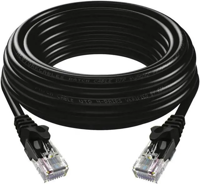 Alt view image 4 of 6 - DIXSG Cat6 Ethernet Cable - 10 ft - Black - Patch Cable - 10 Pack - Network Cable - Ethernet Cord - Cat 6 Cable - Black- 10ft Pack Of 10 Bare Copper