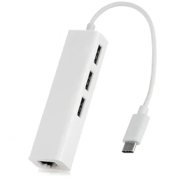 Main image of DIXSG USB 3.1 Type C USB-C to Multiple 3 Ports USB2.0 Hub with Ethernet 100Mbps Network LAN Adapter