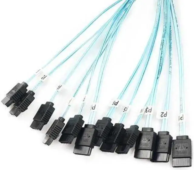 Alt view image 3 of 7 - DIXSG High Speed 6Gbps 6pcs Set Sata 6 SATA Cable SAS Cable for Server 1M