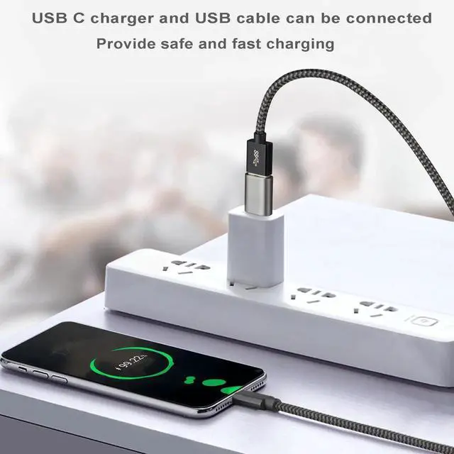 Alt view image 3 of 6 - DIXSG USB C to USB Adapter 3.1 Gen 2, 10Gbps USB to USB C Adapter, USB-C Male to USB 3.0 A Female USB 3.2 Type C OTG Converter for MacBook pro Laptop PC iMac iPad air