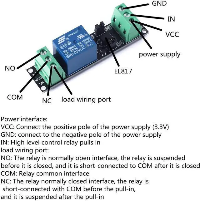 Alt view image 2 of 5 - DIXSG DC 1 Channel Optocoupler 3V/3.3V Relay High Level Driver Module Isolated Drive Control Board 3V/3.3V Relay Module for Arduino (Pack of 5)