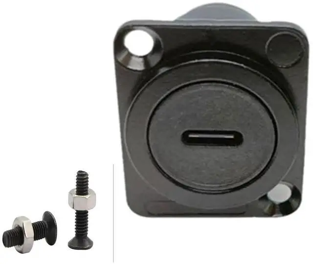 Main image of DIXSG D Type Panel Mount Adapter Coupler USB Type C 3.1 Female to Female Panel Fixed Pass Through Module Extension Converter Data Transmission for Audio Video Network Equipment