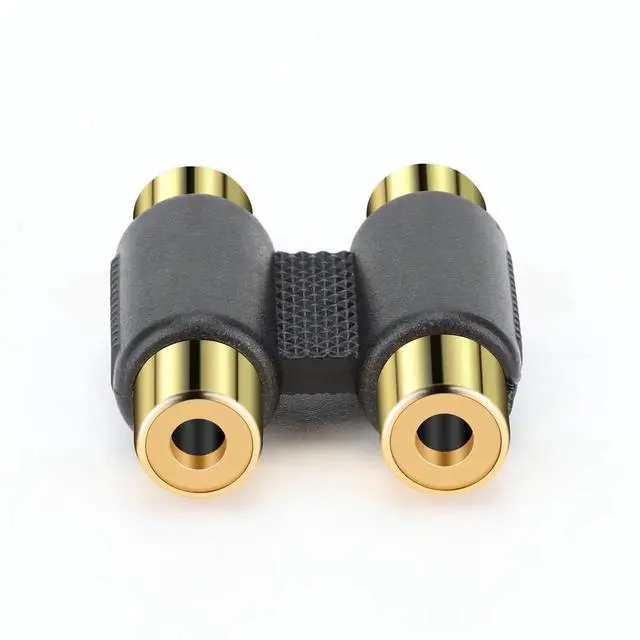 Alt view image 6 of 7 - DIXSG 2 RCA Female Jack to Female Jack Adapter Coupler Gold Plated RCA Connector Extender Dual RCA A/V Cable Jointer Converter for Speaker, Amplifier, RCA Cable, Gold