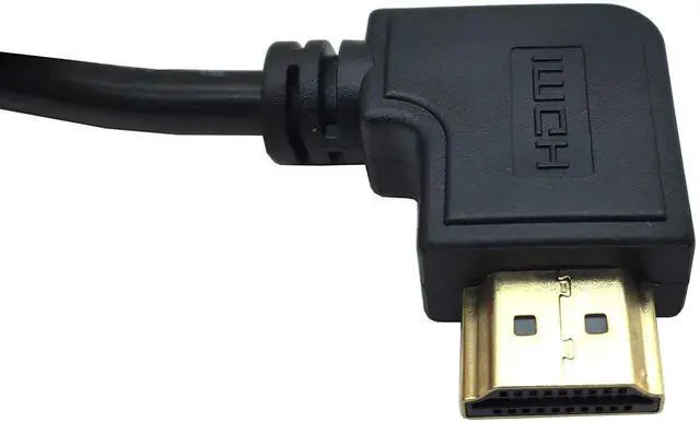 Alt view image 2 of 7 - DIXSG Panel Mount HDMI Extension Cable 1.6Ft/50CM High Speed HDMI 2.0 Female to Male Cable with Screw Nut Support 4K Resolution for Blu Ray Player, 3D TV, Roku, Xbox360(Left-Angled)