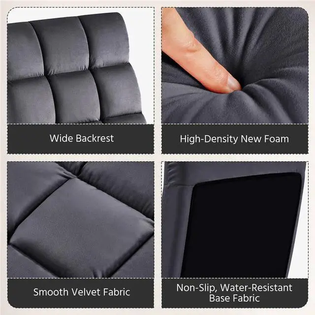 Alt view image 7 of 7 - DIXSG Floor Sofa Chair with 14 Adjustable Positions, Gray