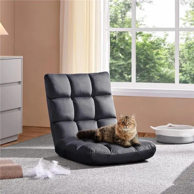 Alt view image 5 of 7 - DIXSG Floor Sofa Chair with 14 Adjustable Positions, Gray