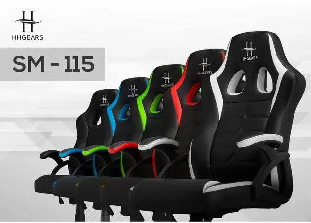 Alt view image 6 of 7 - DIXSG SM115 Gaming Chair Black and White