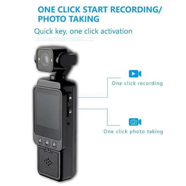 Alt view image 7 of 7 - DIXSG Mini Body Camera, 1080P FHD WiFi Video Camera with Audio and Photograph, Clip Pocket Vlog Camera for Daily Work Serving Records,180° Rotating Head, 120° Wide Angle, Built-in Flash, 64GB Card