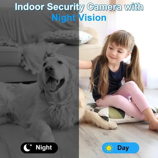 Alt view image 5 of 7 - DIXSG 2K WiFi Security Cameras Indoor, Wireless Hidden Spy Camera with Motion Detection and Night Vision, Mini Nanny Cam for Home, 2 Pack, White