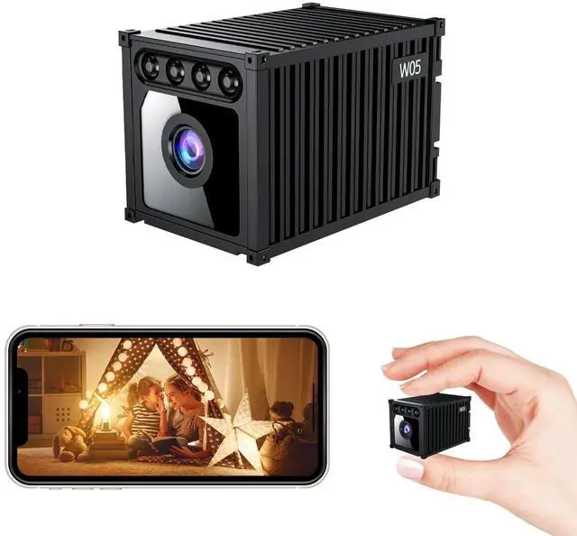 Main image of DIXSG Mini Home Security Camera Wireless, Wide Angle, Night Vision, App Control, Cloud & SD Storage, Portable 1080P HD Small Camera for Indoor Outdoor, Black