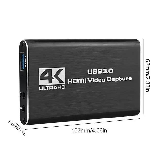 Alt view image 2 of 7 - DIXSG PabJUT 4K Video Capture Card with USB Cable Microphone