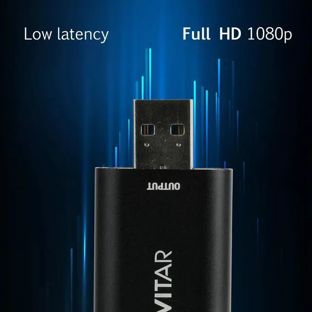 Alt view image 7 of 7 - DIXSG HDMI to USB Video Capture Card with Real-Time HDMI Video and Audio for Live Streaming, Includes USB-C Adapter Cable, Black